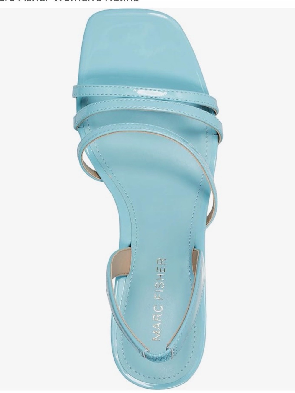 Marc Fisher Light Blue Patent Strappy Sling/Marc Fisher Women's Nalina /Size 7 - Picture 3 of 8